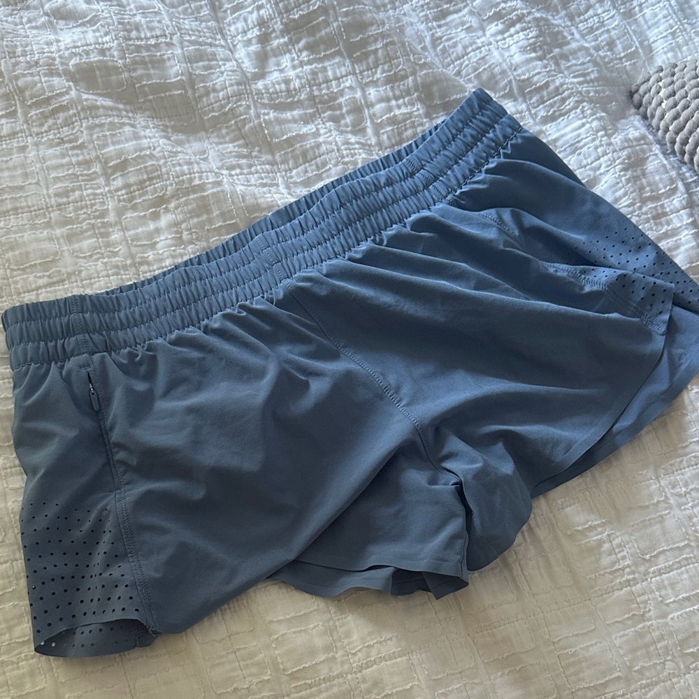 Athleta Blue Hustle 3” Athletic Shorts